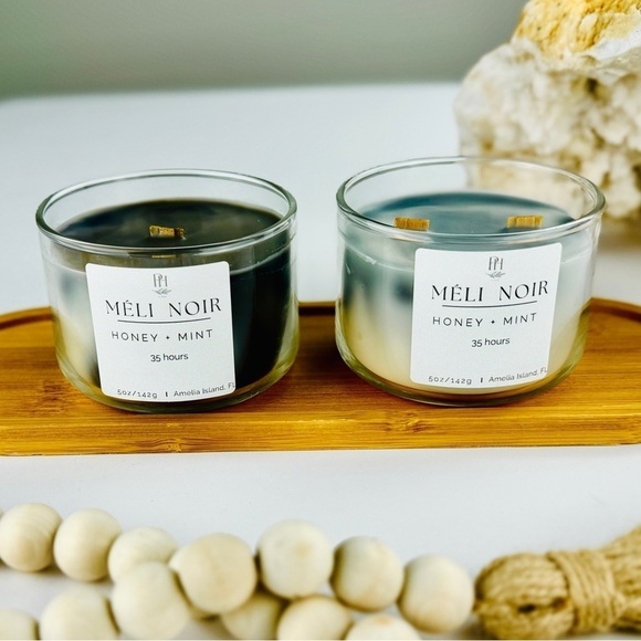 Méli Noir Candle- with notes of Honeysuckle Mint 9oz - Picture 11 of 12